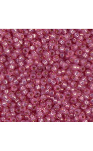 Miyuki rocailles Perlen 11/0 - Dyed dark rose silver lined alabaster 11-645